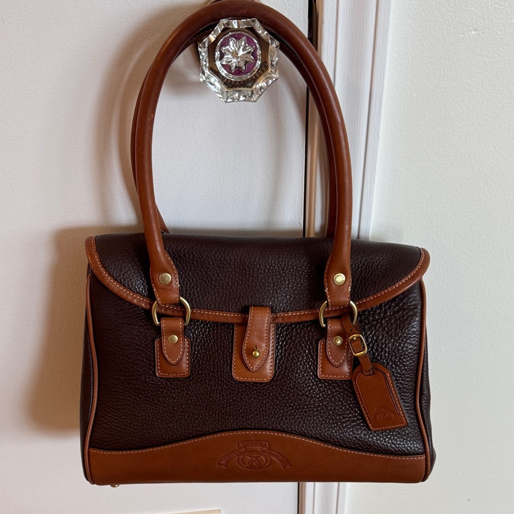 Ghurka Brown Leather Satchel Handbag